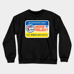 Blue and Yellow Vintage Racer Cat Crewneck Sweatshirt